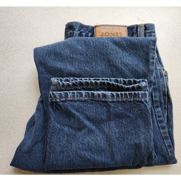 Jones Sport Blue Denim Boyfriend Jeans 16 Straight Leg Lightweight Flat Front - Picture 5 of 5